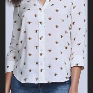 L’AGENCE Camille 3/4 sleeve Bee Button down Blouse